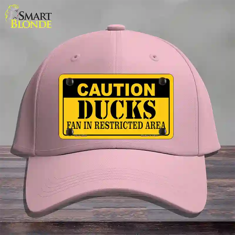 Caution Ducks Novelty License Plate Hat Cotton / Pink