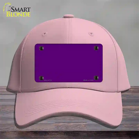 Purple Solid Novelty License Plate Hat Cotton / Pink