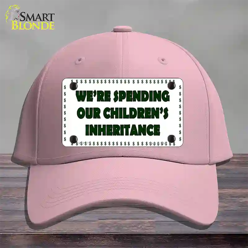 Spending Inheritance Novelty License Plate Hat Cotton / Pink