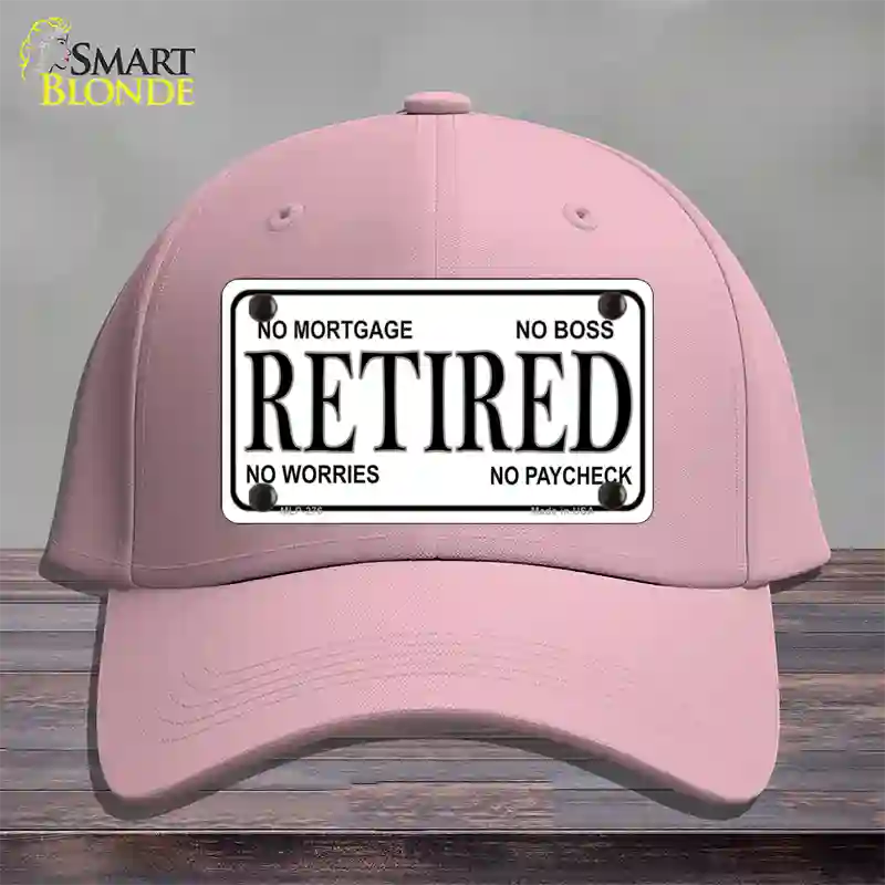 Retired Novelty License Plate Hat Cotton / Pink