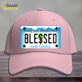 Blessed South Carolina Blue Novelty License Plate Hat Cotton / Pink