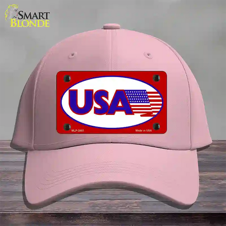 USA American Flag Vanity Novelty License Plate Hat Cotton / Pink