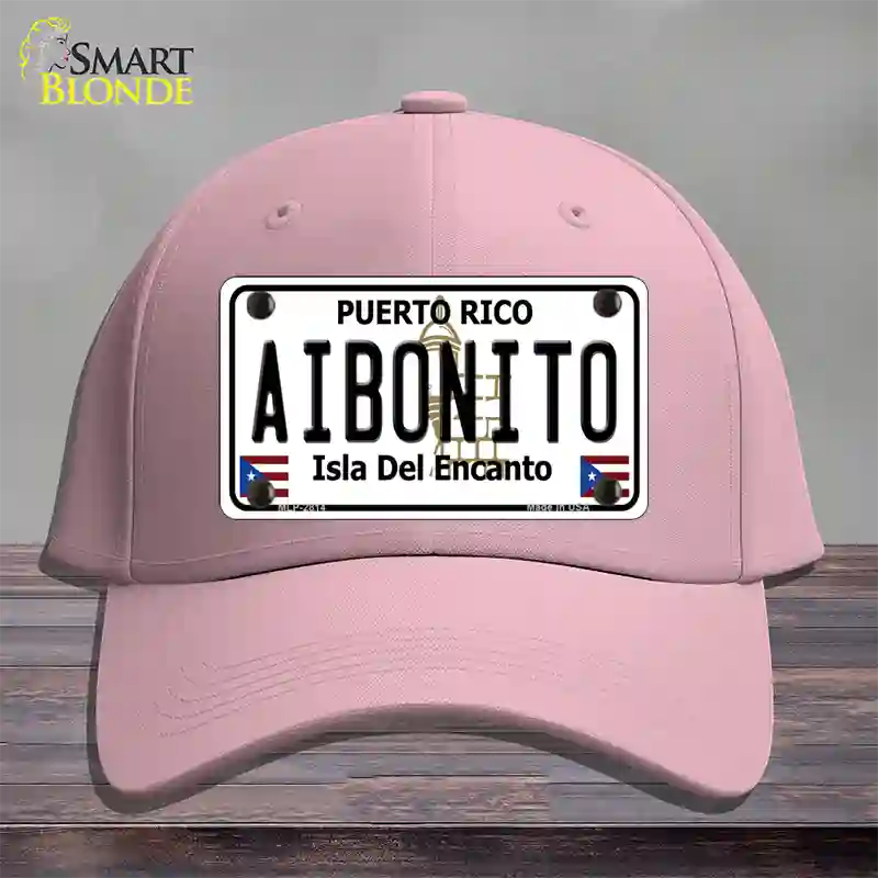 Aibonito Puerto Rico Novelty License Plate Hat Cotton / Pink