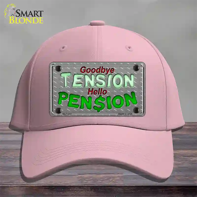 Tension Pension Novelty License Plate Hat Cotton / Pink