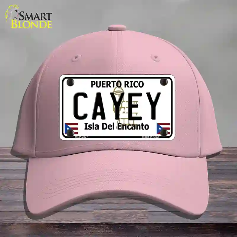 Cayey Puerto Rico Novelty License Plate Hat Cotton / Pink