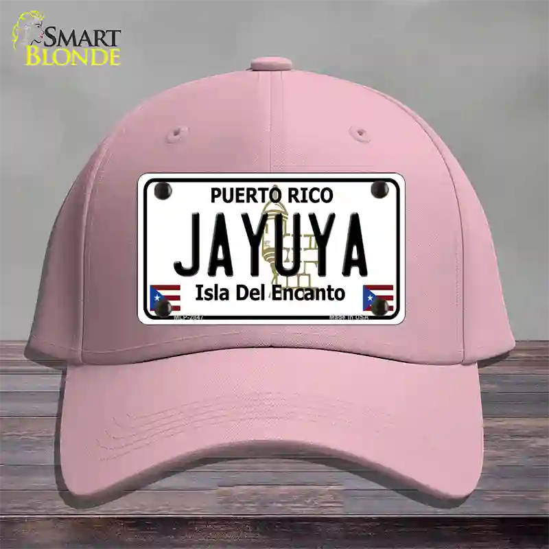 Jayuya Puerto Rico Novelty License Plate Hat Cotton / Pink