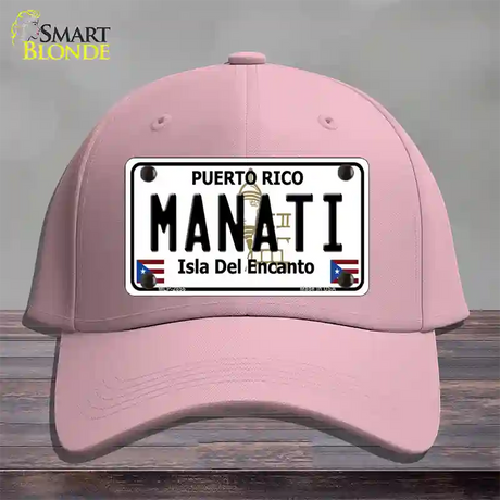 Manati Puerto Rico Novelty License Plate Hat Cotton / Pink