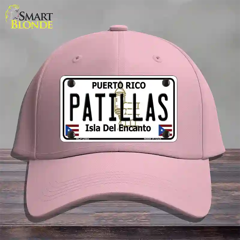 Patillas Puerto Rico Novelty License Plate Hat Cotton / Pink