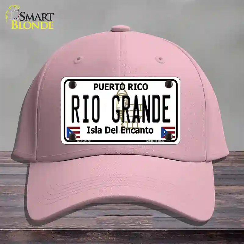 Rio Grande Puerto Rico Novelty License Plate Hat Cotton / Pink