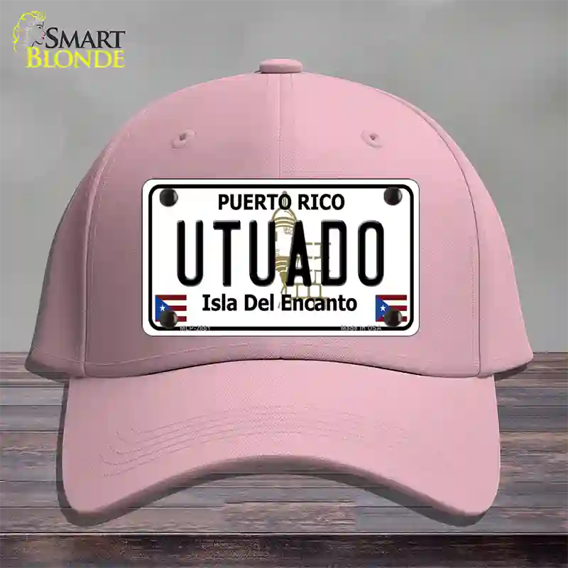 Utuado Puerto Rico Novelty License Plate Hat Cotton / Pink