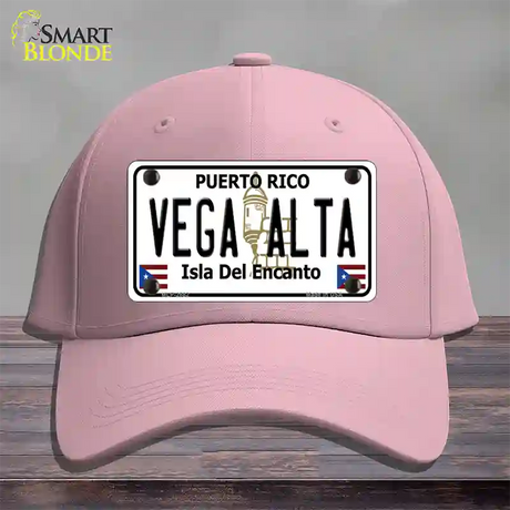 Vega Alta Puerto Rico Novelty License Plate Hat Cotton / Pink