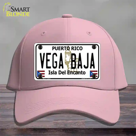 Vega Baja Puerto Rico Novelty License Plate Hat Cotton / Pink