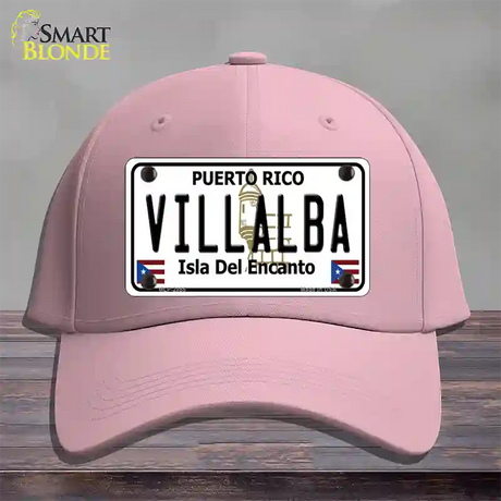 Villalba Puerto Rico Novelty License Plate Hat Cotton / Pink