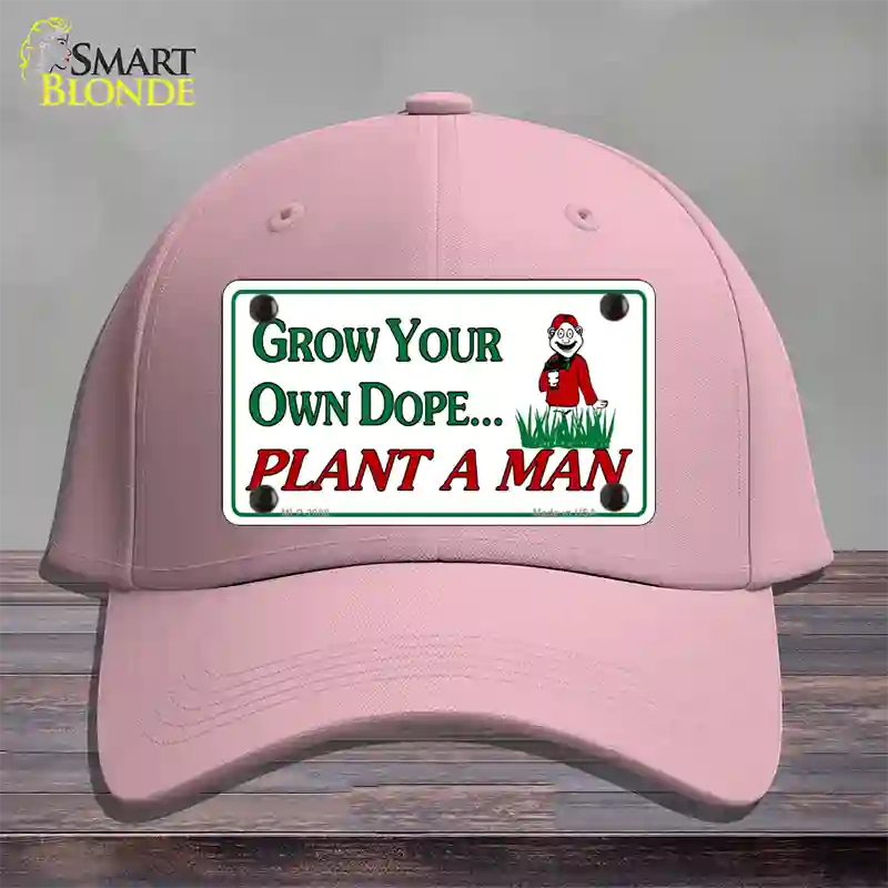 Grow Dope Novelty License Plate Hat Cotton / Pink