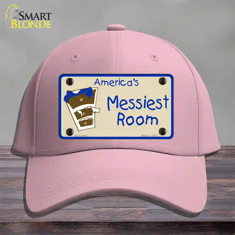 Americas Messiest Room Novelty License Plate Hat Cotton / Pink