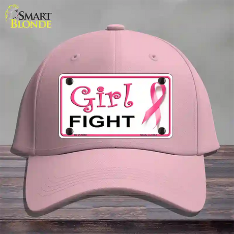 Girl Fight Novelty License Plate Hat Sign Cotton / Pink