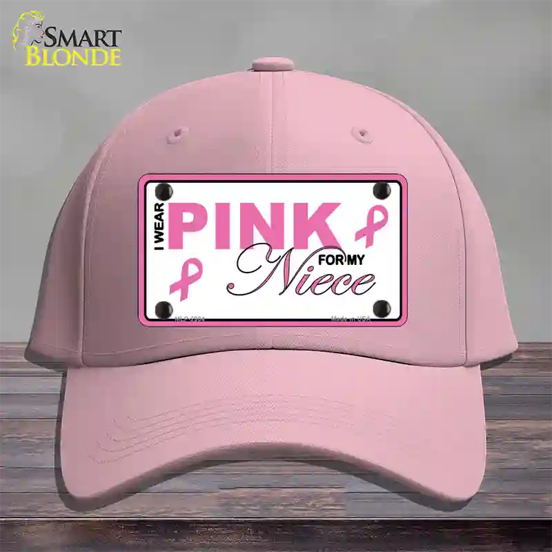 Pink For My Niece Novelty License Plate Hat Cotton / Pink