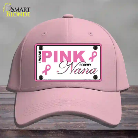 Pink For My Nana Novelty License Plate Hat Cotton / Pink