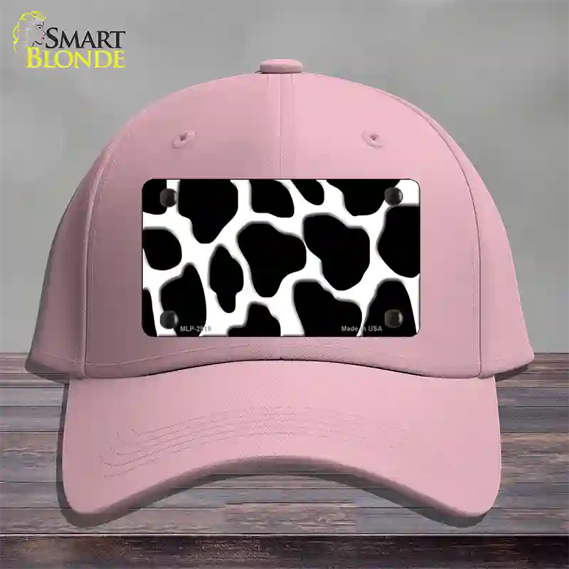 Black White Giraffe Novelty License Plate Hat Cotton / Pink