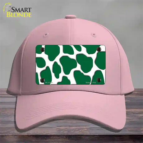 Green White Giraffe Novelty License Plate Hat Cotton / Pink