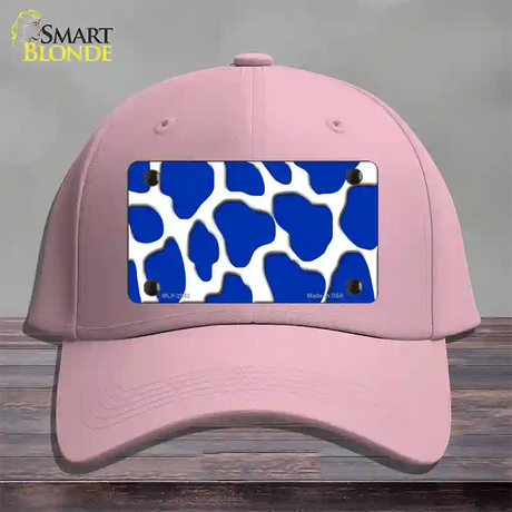 Blue White Giraffe Novelty License Plate Hat Cotton / Pink