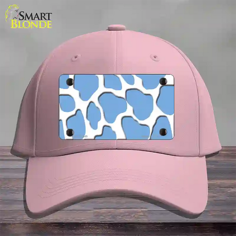 Light Blue White Giraffe Novelty License Plate Hat Cotton / Pink