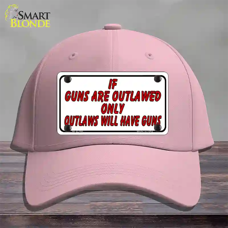 If Guns Are Outlawed Novelty License Plate Hat Cotton / Pink