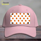 Orange White Polka Dot Novelty License Plate Hat Cotton / Pink