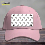 Grey White Polka Dot Novelty License Plate Hat Cotton / Pink