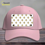 Gold White Polka Dot Novelty License Plate Hat Cotton / Pink