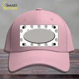 Grey White Polka Dot Grey Center Oval Novelty License Plate Hat Cotton / Pink