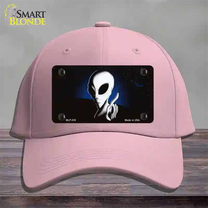 Space Alien Novelty License Plate Hat Cotton / Pink