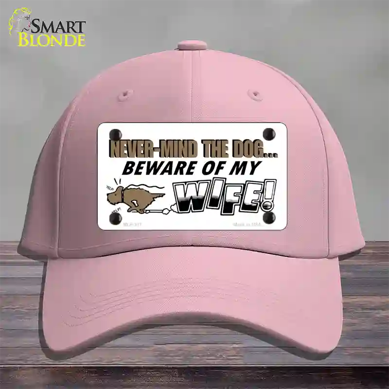 Beware Of My Wife Novelty License Plate Hat Cotton / Pink