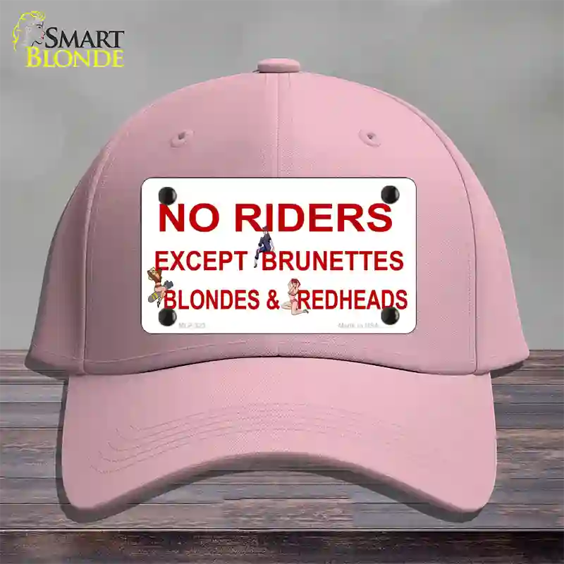 No Riders Except Novelty License Plate Hat Cotton / Pink