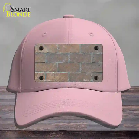 Brick Wall Novelty License Plate Hat Cotton / Pink