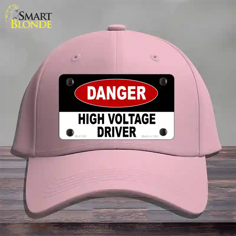 Danger High Voltage Driver Novelty License Plate Hat Cotton / Pink