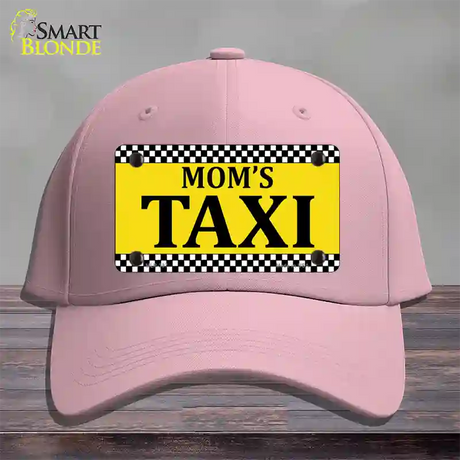 Moms Taxi Novelty License Plate Hat Cotton / Pink