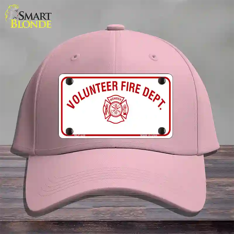 Volunteer Fire Department Novelty License Plate Hat Cotton / Pink