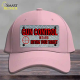 Gun Control Novelty License Plate Hat Cotton / Pink