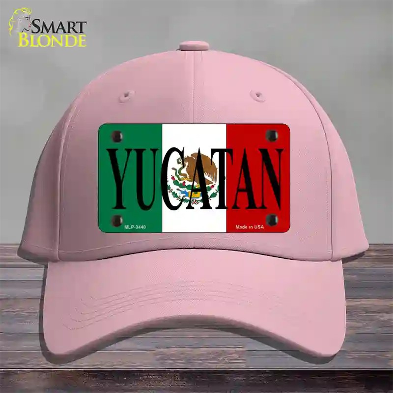 Yucatan Novelty License Plate Hat Cotton / Pink