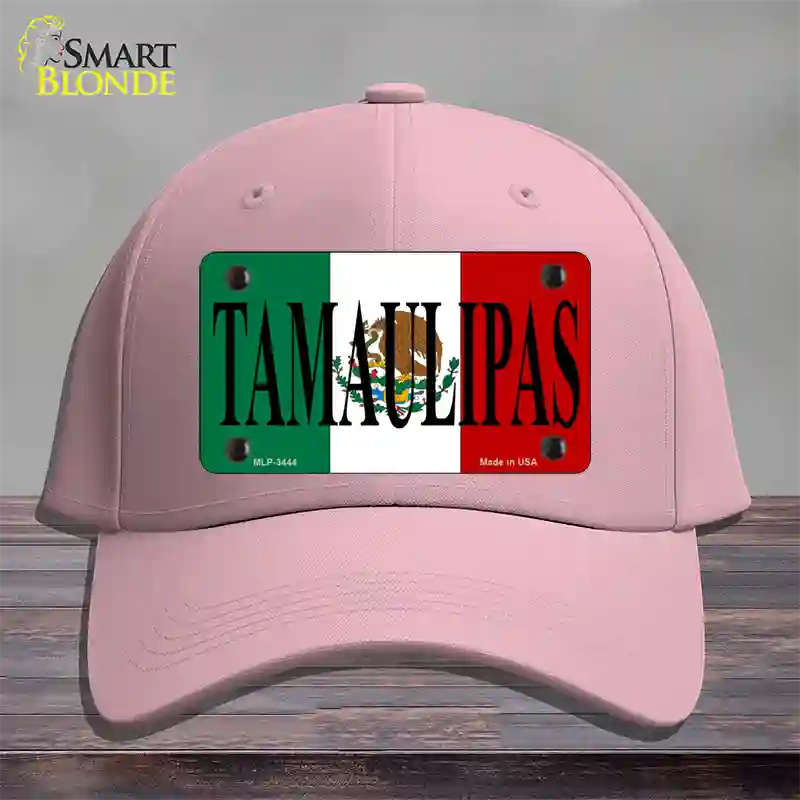 Tamaulipas Mexico Flag Novelty License Plate Hat Cotton / Pink