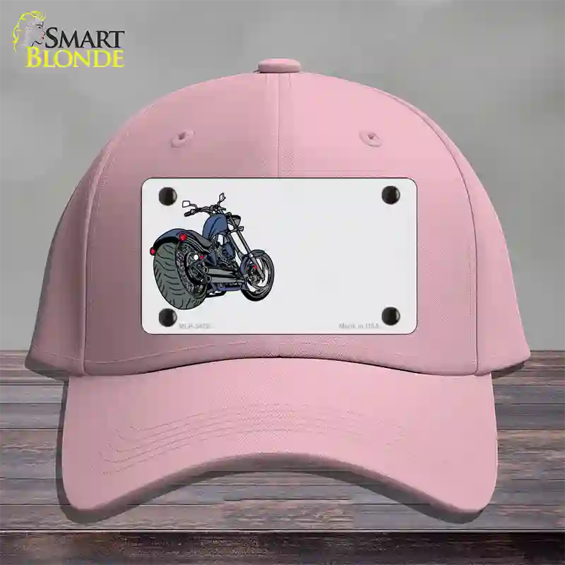 Motorcycle Offset Novelty License Plate Hat Cotton / Pink