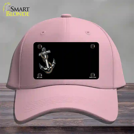 Anchor Offset Novelty License Plate Hat Cotton / Pink