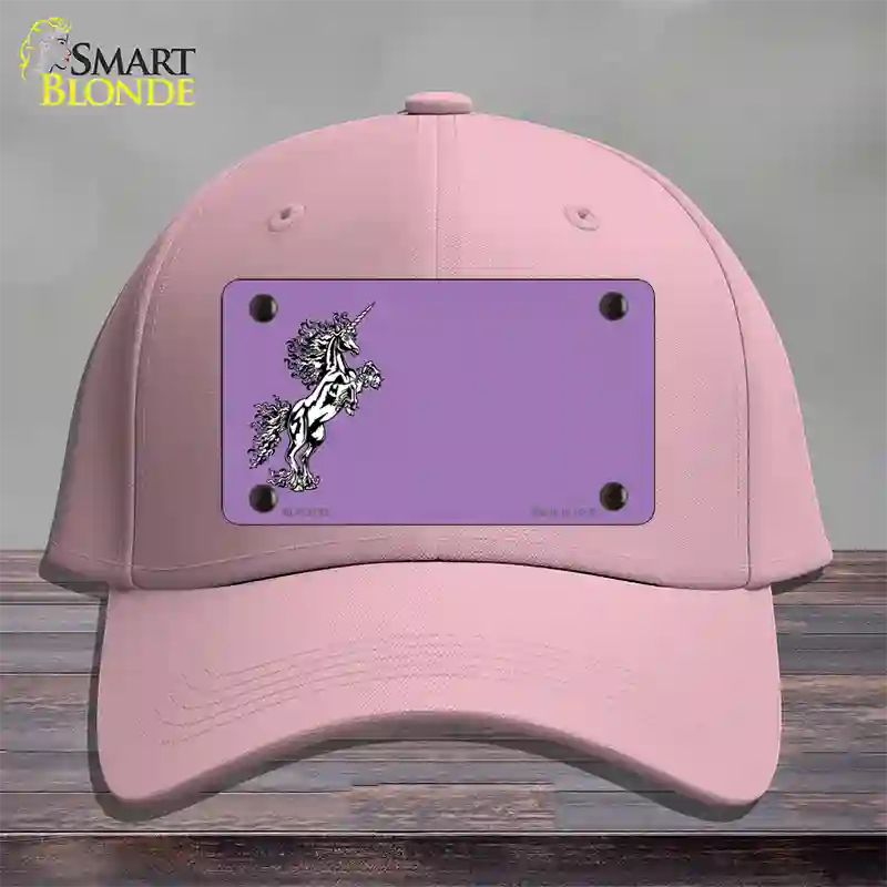 Unicorn Offset Novelty License Plate Hat Cotton / Pink