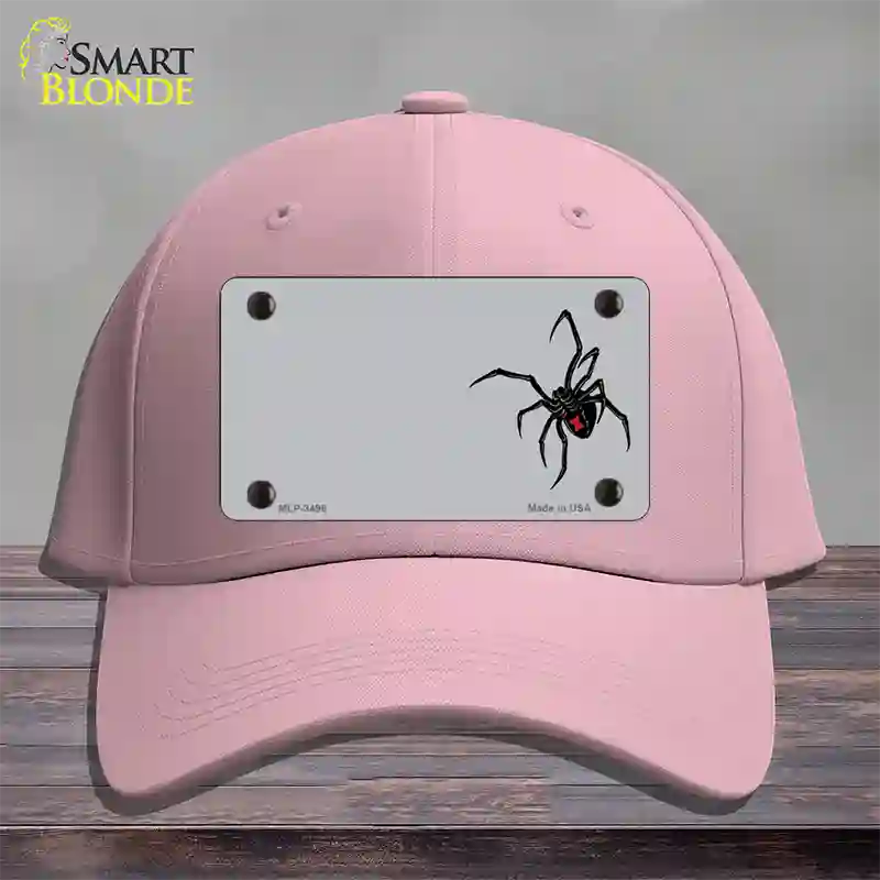 Black Widow Offset Novelty License Plate Hat Cotton / Pink