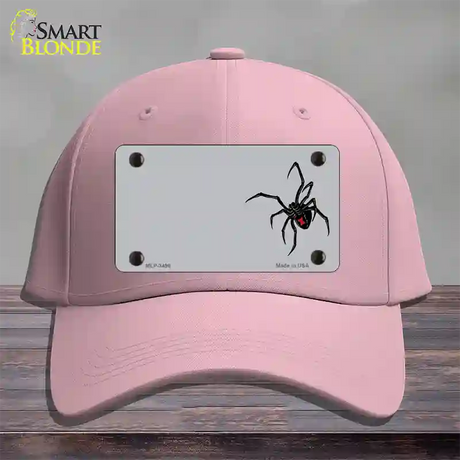 Black Widow Offset Novelty License Plate Hat Cotton / Pink