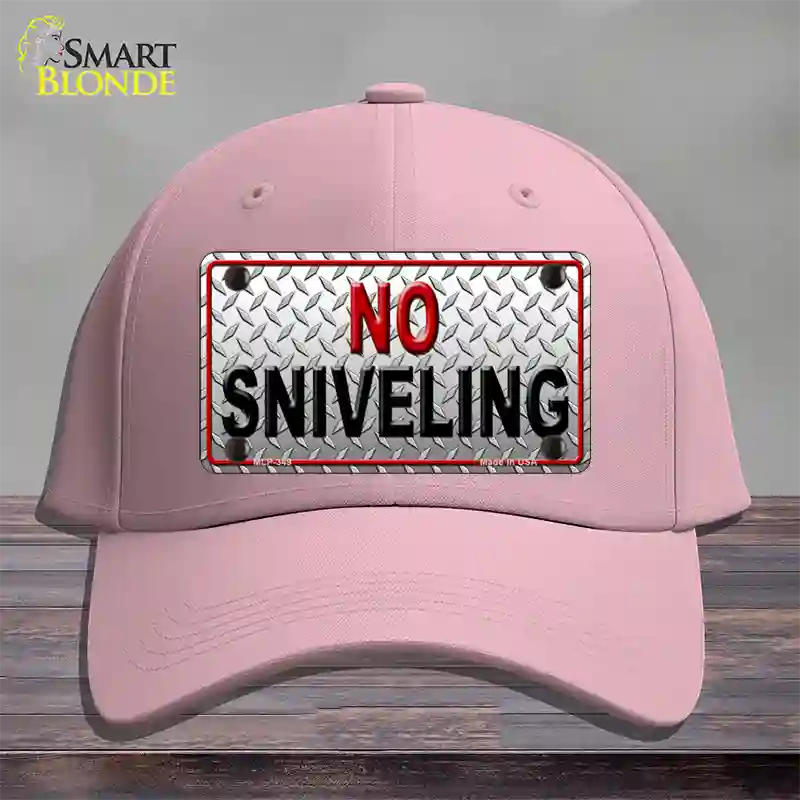 No Sniveling Novelty License Plate Hat Cotton / Pink