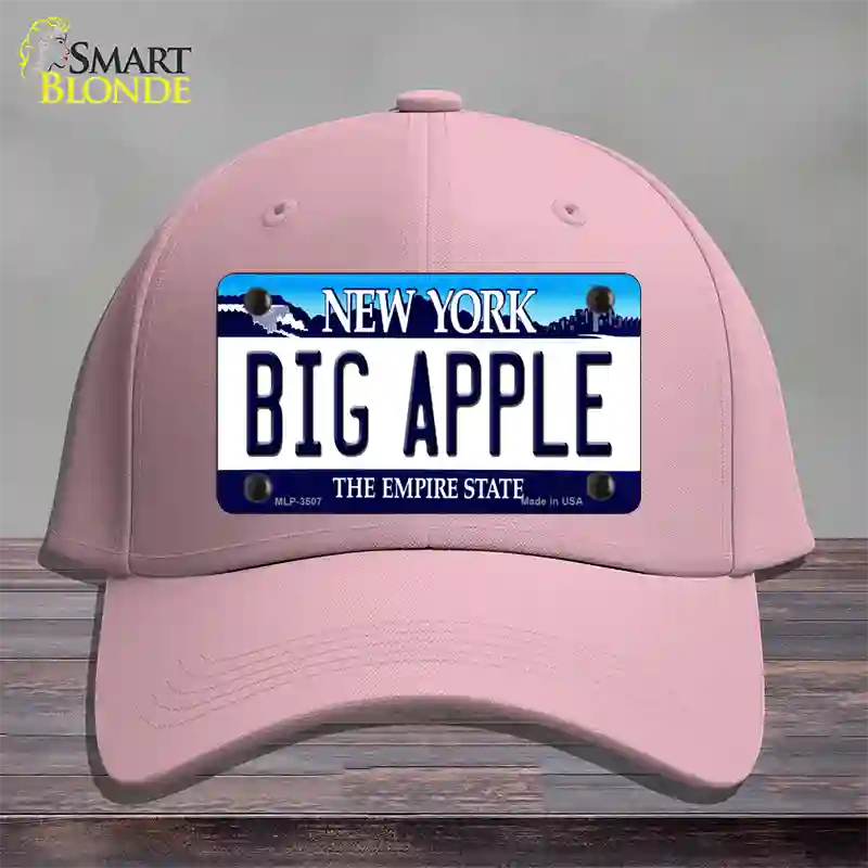 Big Apple New York Novelty License Plate Hat Cotton / Pink