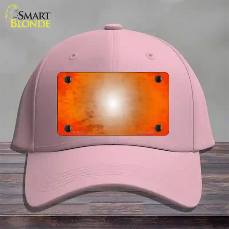 Orange White Fade Scratched Novelty License Plate Hat Cotton / Pink