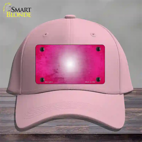 Pink White Fade Scratched Novelty License Plate Hat Cotton / Pink